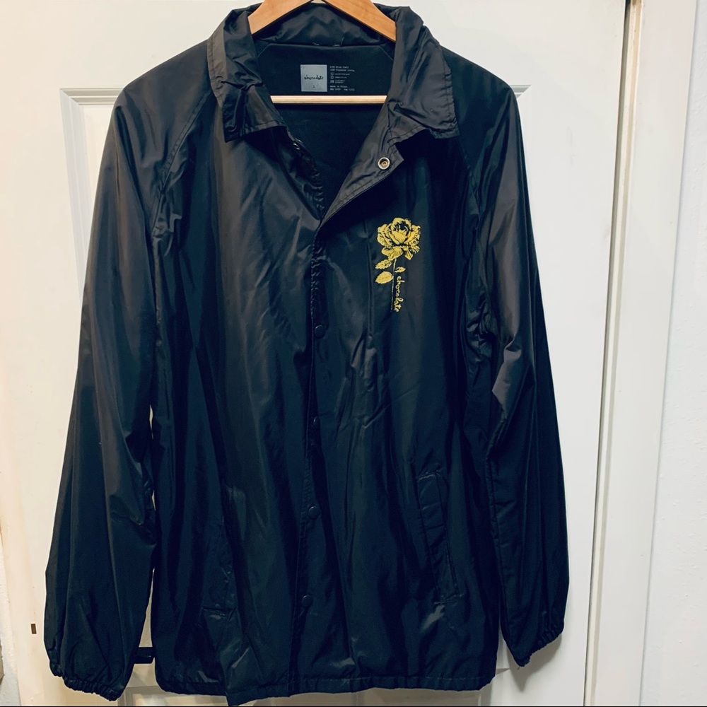 Chocolate Skateboarding Coach’s Jacket Windbreaker Button-down - Black